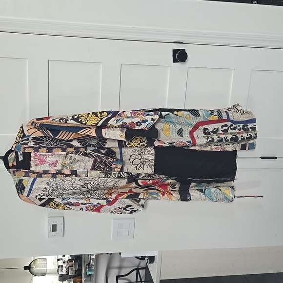 Zara Limited Edition Multi-print / Patchwork Satin Pants With Matching Kimono XS - Picture 7 of 7